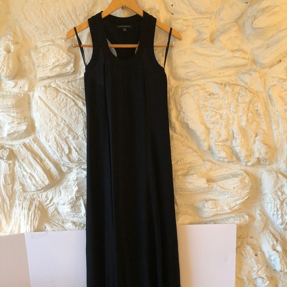 Floor Length Black Silk Dress